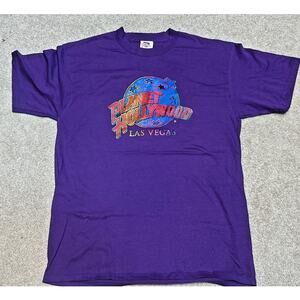Vintage 90s Planet Hollywood T-Shirt Size XL Las Vegas USA Purple 1991 USA Made